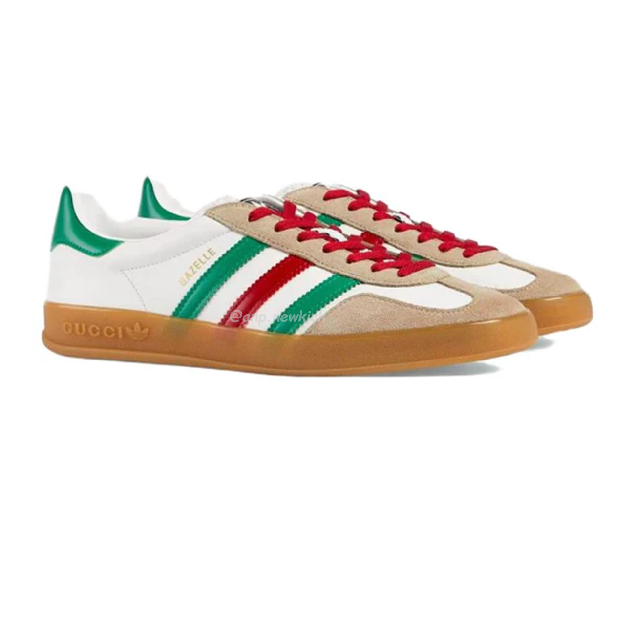Adidas X Gucci Gazelle White Green Red 726487 Aaa43 9547 (4) - www.newkick.vip